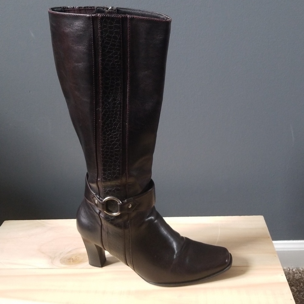 Brown riding boots